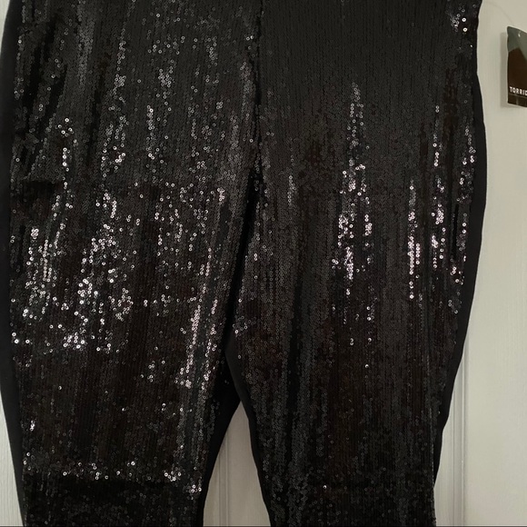 TORRID Black Sequin Leggings Size 2 NWT - Picture 2 of 5